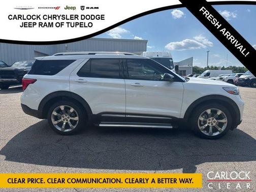 STAR WHITE MET TRI-COAT 2020 Ford Explorer Platinum