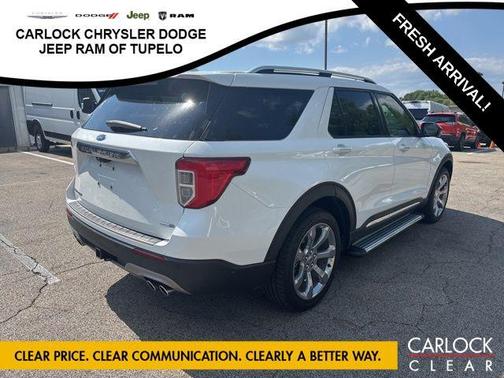 STAR WHITE MET TRI-COAT 2020 Ford Explorer Platinum