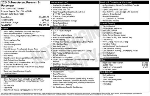 2024 Subaru Ascent Premium 8-Passenger