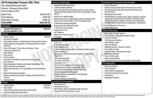 2018 Hyundai TUCSON SEL Plus