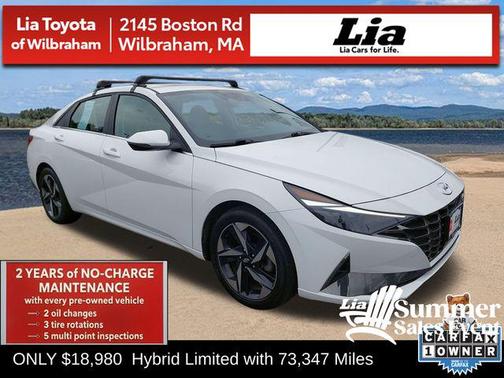 Lunar White 2023 Hyundai ELANTRA HEV Limited