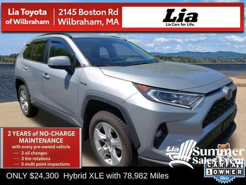 Silver Sky Metallic 2019 Toyota RAV4 Hybrid XLE