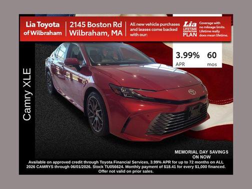 Supersonic Red 2026 Toyota Camry XLE