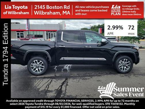 Midnight Black Metallic 2026 Toyota Tundra 1794 Edition