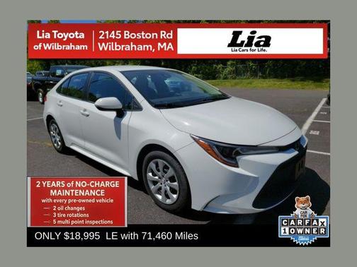 White 2022 Toyota Corolla LE