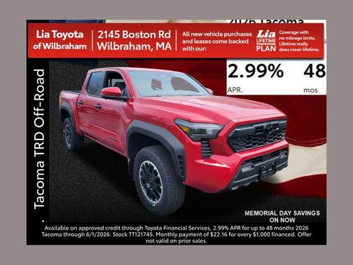 Supersonic Red 2026 Toyota Tacoma TRD Off Road