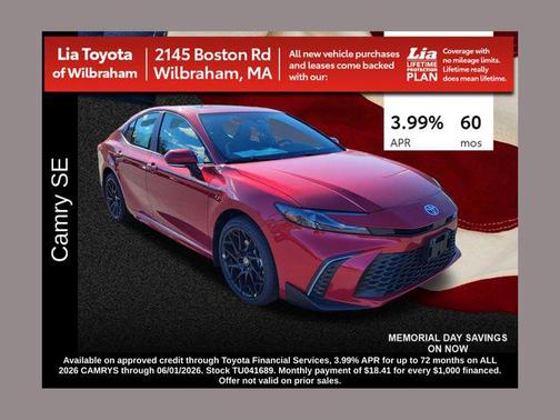 Supersonic Red 2026 Toyota Camry SE