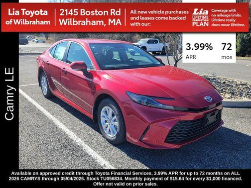 Supersonic Red 2026 Toyota Camry LE