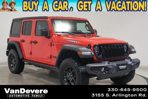 Firecracker Red Clearcoat 2025 Jeep Wrangler 4xe Willys