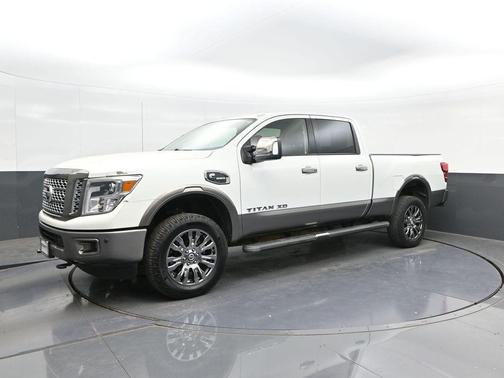Pearl White 2018 Nissan Titan XD Platinum Reserve