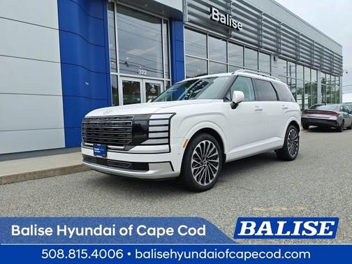 White 2026 Hyundai Palisade Hybrid Calligraphy