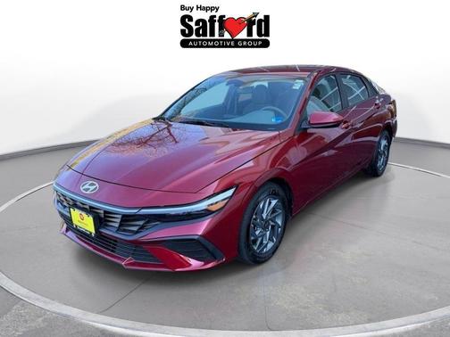 Ultimate Red Metallic 2024 Hyundai ELANTRA HEV Blue Sedan