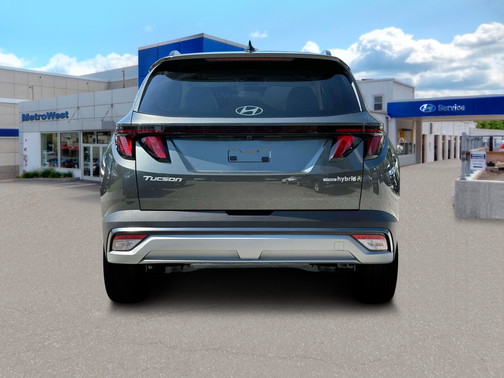 Amazon Gray 2025 Hyundai TUCSON Hybrid Blue