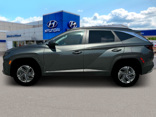 Amazon Gray 2025 Hyundai TUCSON Hybrid Blue