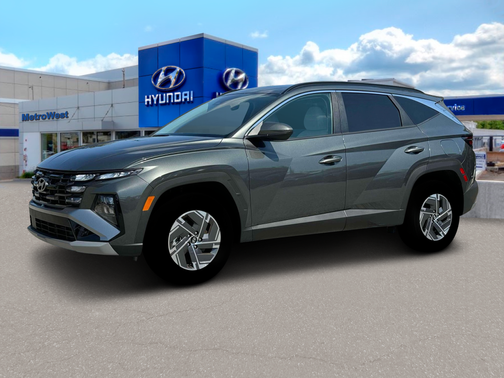 Amazon Gray 2025 Hyundai TUCSON Hybrid Blue