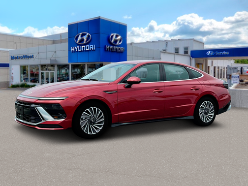 Ultimate red 2025 Hyundai SONATA Hybrid SE