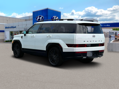 Serenity White 2025 Hyundai SANTA FE HEV Calligraphy