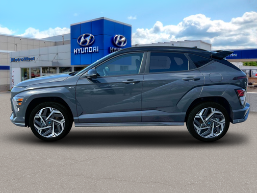 Ecotronic Gray Pearl w/Black Roof 2024 Hyundai KONA N Line