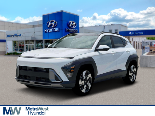 Atlas White 2026 Hyundai KONA Limited