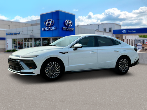 Serenity White 2025 Hyundai SONATA Hybrid SE