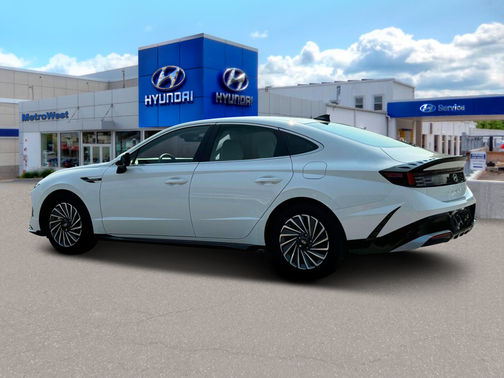 Serenity White 2025 Hyundai SONATA Hybrid SE