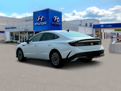 Serenity White 2025 Hyundai SONATA Hybrid SE
