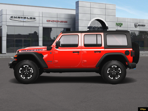 Firecracker Red Clearcoat 2024 Jeep Wrangler 4xe Rubicon
