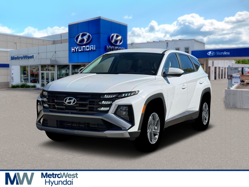 Creamy White Pearl 2026 Hyundai TUCSON Hybrid Blue SE