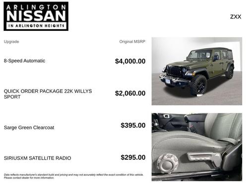 2022 Jeep Wrangler Unlimited Sport