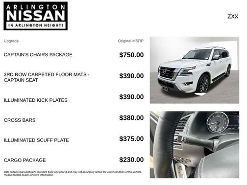 Aspen White 2023 Nissan Armada Platinum