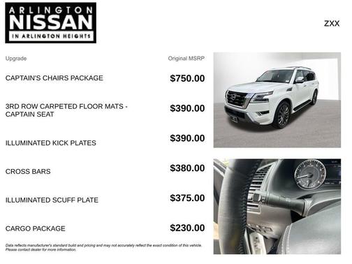 Aspen White 2023 Nissan Armada Platinum