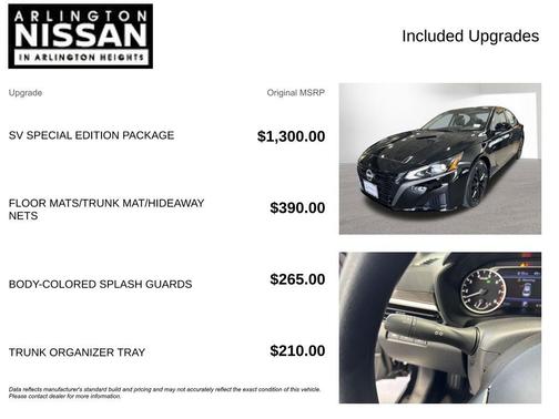 Black 2026 Nissan Altima 2.5 SV