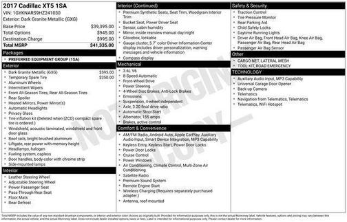 2017 Cadillac XT5 Base