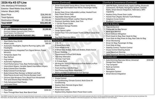 2026 Kia K5 GT-Line FWD