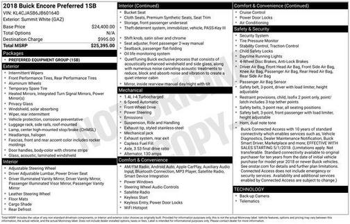 2018 Buick Encore Preferred