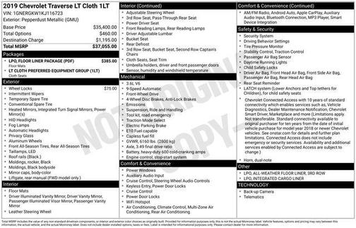 2019 Chevrolet Traverse LT Cloth