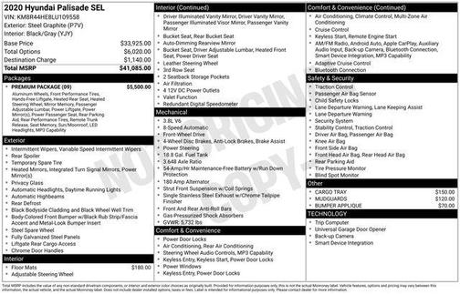 2020 Hyundai PALISADE SEL