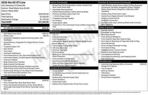 2026 Kia K5 GT-Line FWD