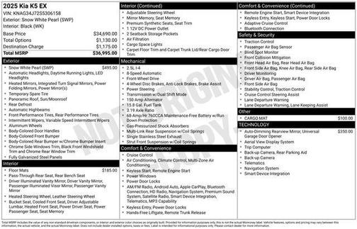 2025 Kia K5 EX