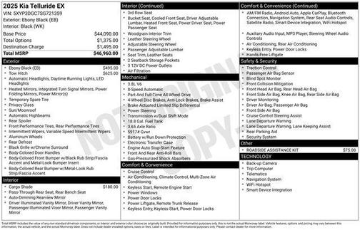 2025 Kia Telluride EX