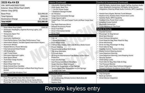 2025 Kia K4 EX