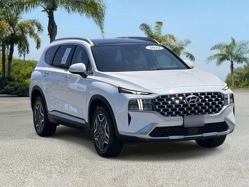 Quartz White 2022 Hyundai SANTA FE HEV SEL Premium