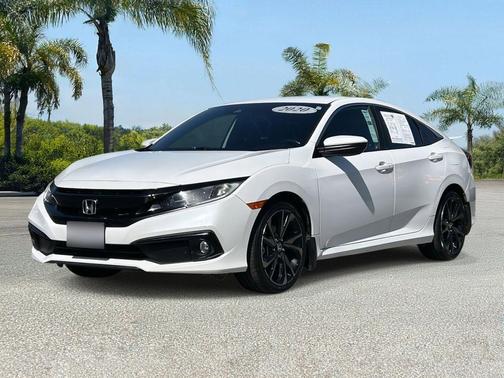 Platinum White Pearl 2020 Honda Civic Sport