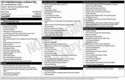 2019 Mazda Mazda3 AWD w/Select Package