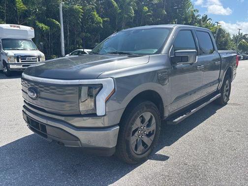 Gray Metallic 2023 Ford F-150 Lightning LARIAT
