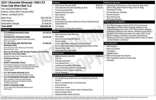 Cherry Red Tintcoat 2021 Chevrolet Silverado 1500 LTZ