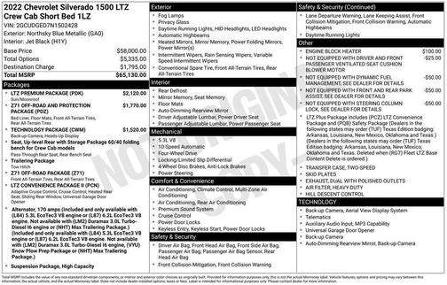 Northsky Blue Metallic 2022 Chevrolet Silverado 1500 LTZ