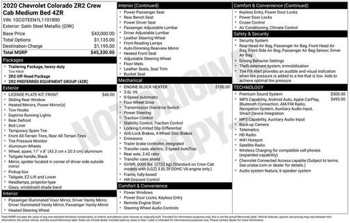 Satin Steel Metallic 2020 Chevrolet Colorado ZR2