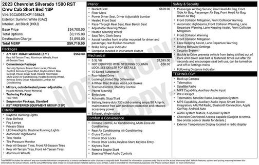 Summit White 2023 Chevrolet Silverado 1500 RST