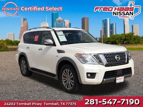 White 2018 Nissan Armada Platinum